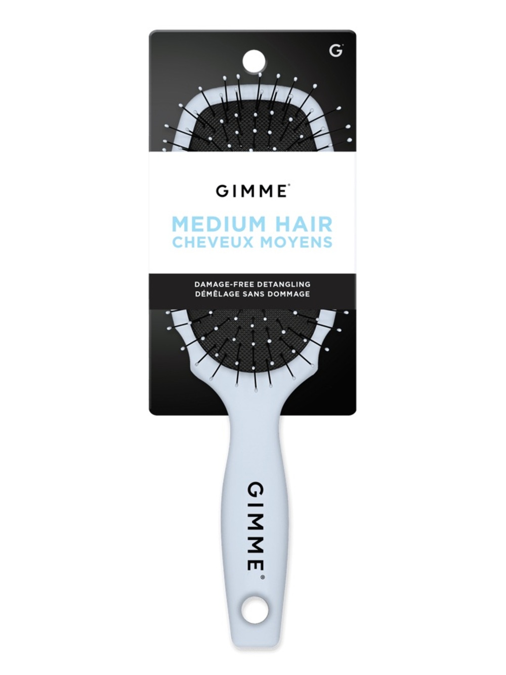 Medium Hair Paddle Brush - Light Blue